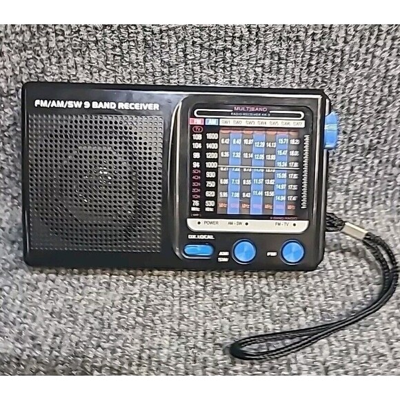 Vintage 9 Band FM/AM/SW World Receiver FM(TV)/MW/SW1-7 9 Band Receiver Tested - Picture 1 of 9